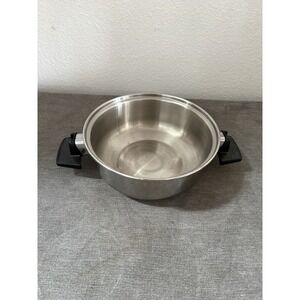 Vtg West Bend Double Boiler Insert Pot Stainless Steel Or Curved Lid?